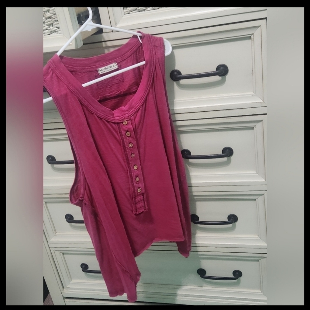 Free People Raspberry Tank Top